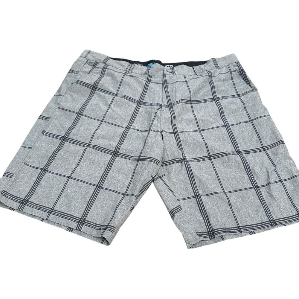 OP OPFlex‎ 4-Way Stretch Board performance hybrid Shorts Gray Plaid Size 40 Swim